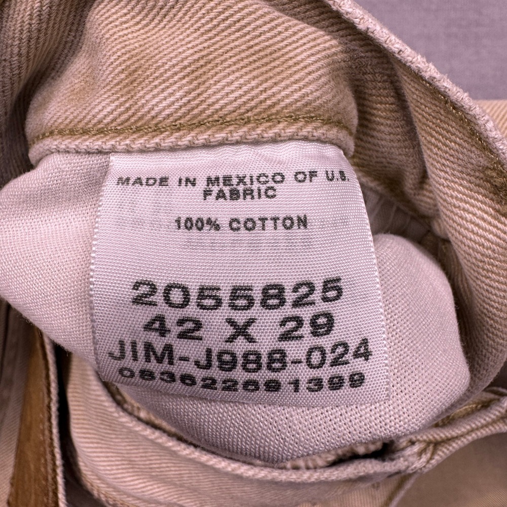 Lee Jeans Mens 42 x 29 Tan Straight‎ Leg Cotton Pants Khaki Casual - Picture 5 of 10